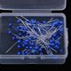 thumbnail image 4 of Kit de 100 alfileres de cabeza recta con cabeza de perla y estuche transparente - Surtidos Azul real, 4 of 9