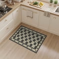 thumbnail image 2 of ODIKA 3'x5' Washable Area Rug Non-Slip, Flatweave, Easy Care Primitive Vintage Layout Farmhouse Scrolls Concentric Ring Folk for Hallway, Laundry Room, 2 of 7
