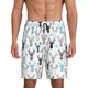 thumbnail image 1 of Fotbe Winter Art Blue and Black Moose Pantalones Cortos de Pijama para Hombre, Ropa de Dormir, Pantalones de Pijama Cortos para Hombre-Small, 1 of 6