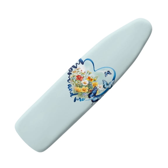 HELLHERO Heart Shaped Butterfly Floral Design Ironing Board Cover Waterproof Polyester Fiber Fabric Soft Protection Covers Ironing Board Dust-Proof Cover