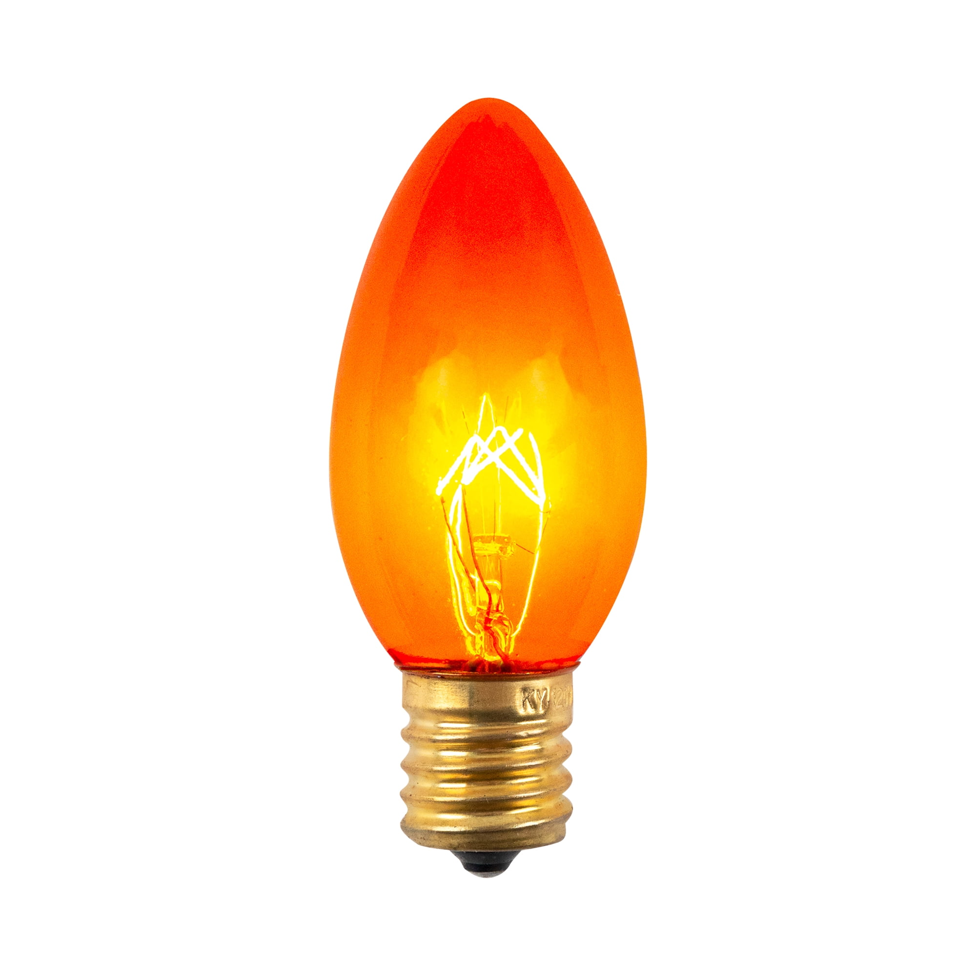 Pack of 25 Incandescent C9 Orange Christmas Replacement Bulbs