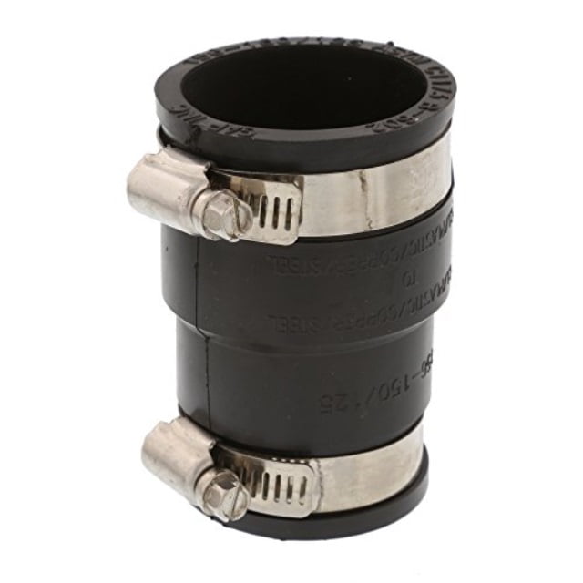 Everflow Flexible Coupling PVC with Stainless Steel Clamps 1-1/2" 4824 