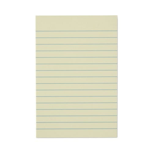 Universal Recycled SelfStick Note Pads, Note Ruled, 4" x 6", Yellow