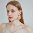 thumbnail image 3 of Fiudx Pendientes En Perla Barroca, Colgante Largos En Diseño de Serpiente de Cobre, Pendientes En Metal Hipoalergénico, Accesorio En Moda para Mujer, Ideal En Cumpleaños, Acabado Pulido Antioxidante., 3 of 5
