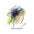 thumbnail image 2 of Sonducket Tocado Vintage para mujer, velo de estilo Retro, accesorios para peinados, tocado de flores para boda, fiesta, Iglesia Ropa, zapatos y accesorios Miscelánea amarillo violeta verde, 2 of 6