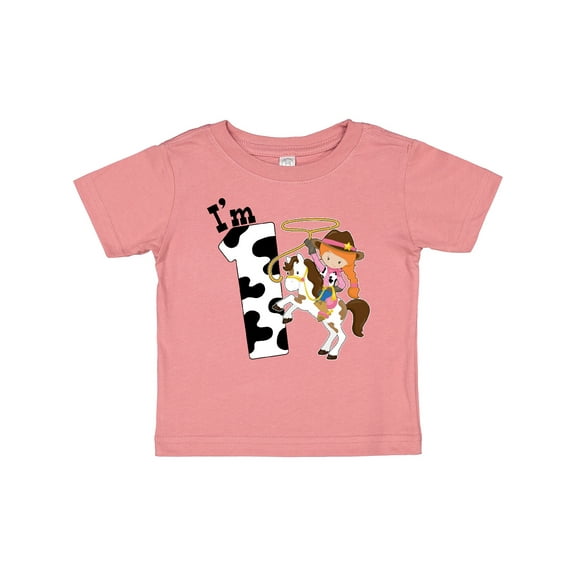 Inktastic I'm One-cowgirl Riding Horse Birthday Girls Baby T-Shirt