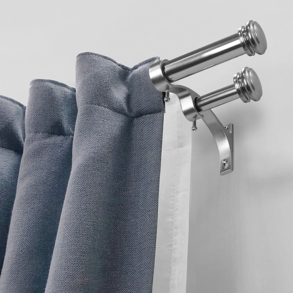 Lumi Home Furnishings Conversion Double Curtain Rod Brackets 1 in. & 3/4 in. (3-PK)