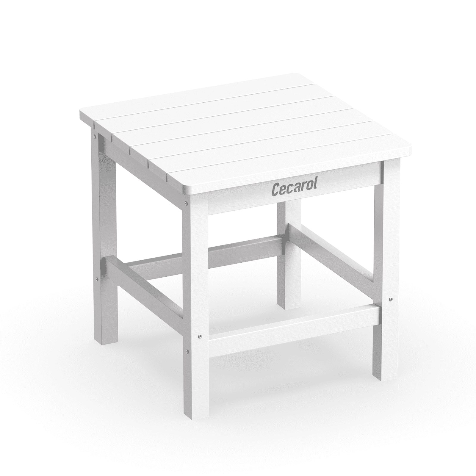 Cecarol 19.6 inch Oversized Outdoor Side Table Square, AllWeather