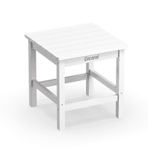Cecarol 19.6 inch Oversized Outdoor Side Table Square, All-Weather Material