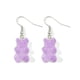 thumbnail image 5 of Gancho para la oreja Qarigey Dibujos animados Color caramelo Regalo del día de San Valentín Decoraciones para dama Pendiente de gota Patrón Violeta 2piezas, 5 of 6