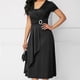 thumbnail image 5 of HEVIRGO Vestido ajustado de manga corta con escote en V y dobladillo asimétrico para mujer, talla grande 5XL, 5 of 5