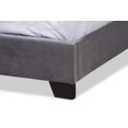 thumbnail image 6 of Baxton Studio Samantha Modern and Contemporary Grey Velvet Fabric Upholstered Full Size Button Tufted Bed, 6 of 9