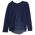thumbnail image 2 of maison Jules Womens Layered Look Pullover Blouse, Blue, X-Large, 2 of 2