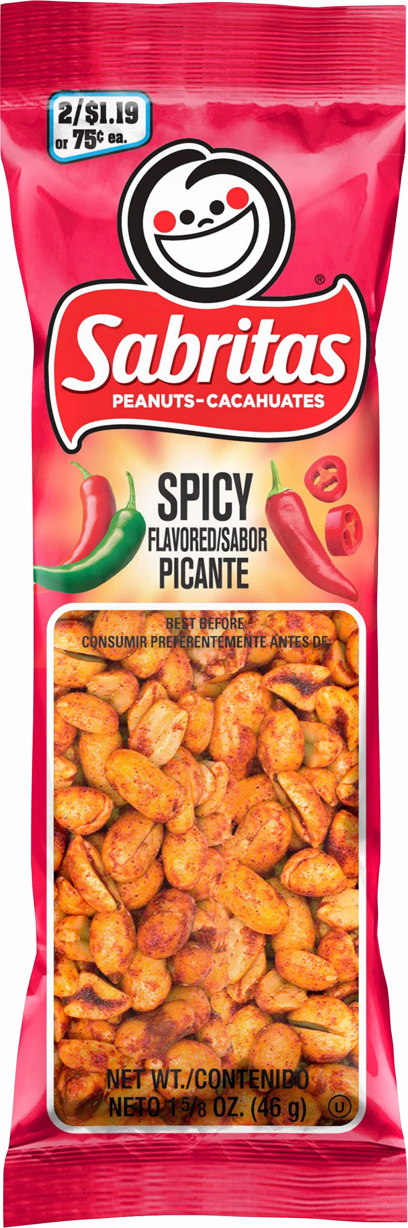 Frito-Lay Sabritas Peanuts Picante Spicy 1.625z