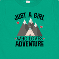 thumbnail image 4 of Inktastic Just a Girl Who Loves Adventure Girls Baby T-Shirt, 4 of 5