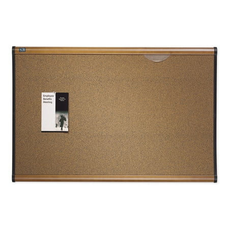 Quartet Prestige Bulletin Board, Brown Graphite-Blend Surface, 36 x 24, Maple Frame