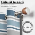 thumbnail image 2 of Outdoor Curtains for Patio Waterproof, Blue Grey Striped Outdoor Privacy Panels Grommet, Farmhouse Stripes Modern Abstract Art Blackout Outside Curtains for Porch/Cabana 54"x95", 2 Panels, 2 of 8