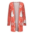 thumbnail image 4 of Camiseta de manga larga para mujer a la moda, cárdigan de Navidad con frente abierto de otoño, prendas de vestir exteriores holgadas, blusa estampada, abrigo, Tops Fridja BV0+4785, 4 of 5