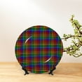 thumbnail image 5 of Honeii Rainbow Houndstooth Print Elegant Bone China Decorative Plate, Porcelain Plate,Art Crafts,Ceramic Ornaments for Home Office Wall Decor-8in, 5 of 5