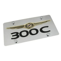Chrysler Wing Dual Logo 300C License Plate (Chrome)