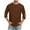 Brown-Athletic-Men, variant on Zedker 3/4 Sleeve Shirt for Men Solid Color Crew Neck Baseball T-Shirts Casual Loose Fit Tees Three Quarter Sleeve T Shirts