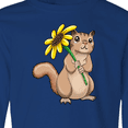 thumbnail image 4 of Inktastic Cute Chipmunk with Sunflower Long Sleeve Youth T-Shirt, 4 of 5