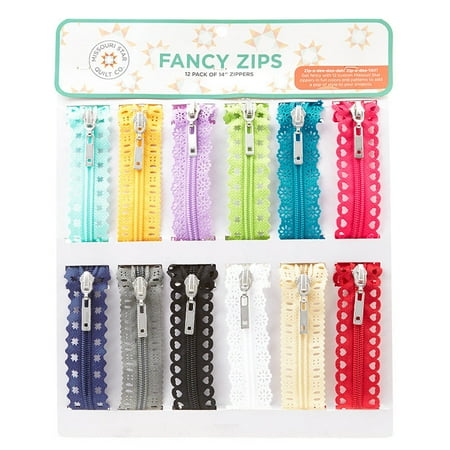 

Missouri Star Quilt Co. Missouri Star Fancy Zips - Twelve 14 Multicolor Zipper Pack