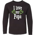thumbnail image 3 of Inktastic I Love My Papa- Hearts Long Sleeve Youth T-Shirt, 3 of 5