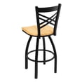 thumbnail image 5 of 820 Catalina 25" Swivel Counter Stool with Black Wrinkle Finish and Natural Oak Seat, 5 of 5