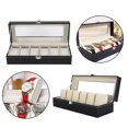 thumbnail image 4 of ESTINK 1Pc High Grade 6 Slots PU Leather Box Case For Watch Jewellery Display Storage Organizer Hot, Leather Watch Storage Case, Leather Watch Box, 4 of 8