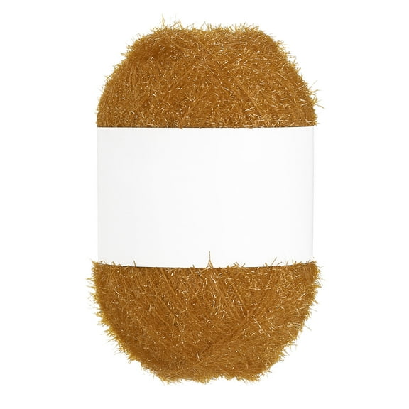 218 Yard Scrubbie Yarn, Sparkle Yarn Polyester Scrubbie Sparkle Glass for Dishcloths Crocheting Knitting DIY Crafts Blanket Rug Sweater Scarf Hat, Camel