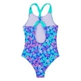 thumbnail image 4 of YiZYiF Big Little Girls One Piece Swimwear Sleeveless Wide Shoulder Straps Jumpsuit Bathing Suit Colorful Floral Blue 6, 4 of 5