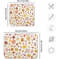 thumbnail image 3 of Coolnut Autumn Maple Leaf Dish Drying Mat Absorbent Heat Resistant Reversible Dish Draining Mat for Kitchen Countertops Sinks,24"x18", 3 of 6