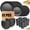 Black, variant on Michnild 32PCS Wheat Straw Dinnerware Sets,Kitchen Unbreakable Modern Plate/Dessert Plate/Cereal Bowl/Cup,Service for 8,Multicolor