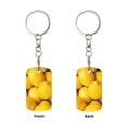thumbnail image 2 of Goofa Ripe Yellow Lemon Printed Rectangular Metal Keychain Bag Charm Floral Charm for Purse Keys Metal Keyring Gift for Women Accessories, 2 of 7