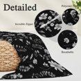 thumbnail image 4 of Black White Floral Throw Pillow Covers Gray Leaf Watercolor Botanical Spring Decorative Lumbar Pillow Cover Rectangle Cushion Case for Sofa Couch Bed Living Room Bedroom 12 X 20 Inches, 4 of 9