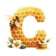 thumbnail image 2 of Colgante de panal pequeño con 26 letras en inglés para bebé volador, colgante plano de acrílico para coche, colgante decorativo para el hogar con abejas Akmoler, 2 of 8
