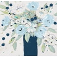 thumbnail image 2 of Krinlox 27x26 White Modern Wood Framed Museum Art Print Titled - Blue Bouquet Vase, 2 of 4