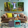 thumbnail image 3 of IDEA4WALL 3 Piece Nature Canvas Wall Art Waterfall in Forest Canvas Prints Modern Home Wall Decor, 24"x36", 3 of 5