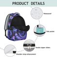 thumbnail image 4 of Purple and Black Tie Dye Pattern Backpack for School, Cute School Bag with Adjustable Shoulder Straps and Padded Back, 15.3"x11"x7.1", 4 of 5