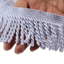 BEL AVENIR Curtain Fringe Trim 10Yard 2.5inches Fabric Sewing DIY Decoration for Sofa Clothes (White)