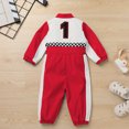 thumbnail image 5 of FYMNSI Toddler Boy Race Car Driver Romper Clothes Baby Racer Jumpsuit Play Role Dress up Costume 1st Birthday Outfit, 5 of 10