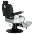 thumbnail image 2 of BarberPub Vintage Hydraulic Recline Barber Chair Salon Beauty Spa Styling Black 2008, 2 of 9