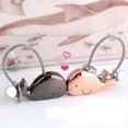 thumbnail image 2 of 2pc Keychain 1 Pair Whale Shape Couple Keyring With Magnetic Mouth,christmas Gift For Girlfriend Lover, Zinc Alloy Shiny, 2 of 5