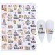 thumbnail image 1 of Calcomanías holográficas de mariposas para manicura, calcomanías azules y negras, flores temáticas de primavera, decoración de uñas, CHF672-681 de manicura Tan Jianjun unisex, 1 of 2