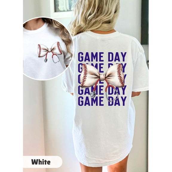 Nurse Shirt, Baseball Mom Shirt, Coquette Baseball Tshirt, Baseball Season Tee, Baseball Bow Shirt, Game Day Tee, Nurse, Sports Mom Tee114 Tshirt All Size S-5XL