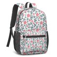 thumbnail image 2 of 17 Inch Lightweight Backpack,PVC Waterproof Oxford Fabric, Ergonomically Designed, with Large Capacity, Wildflower Garden Aesthetic Floral Print, 2 of 5