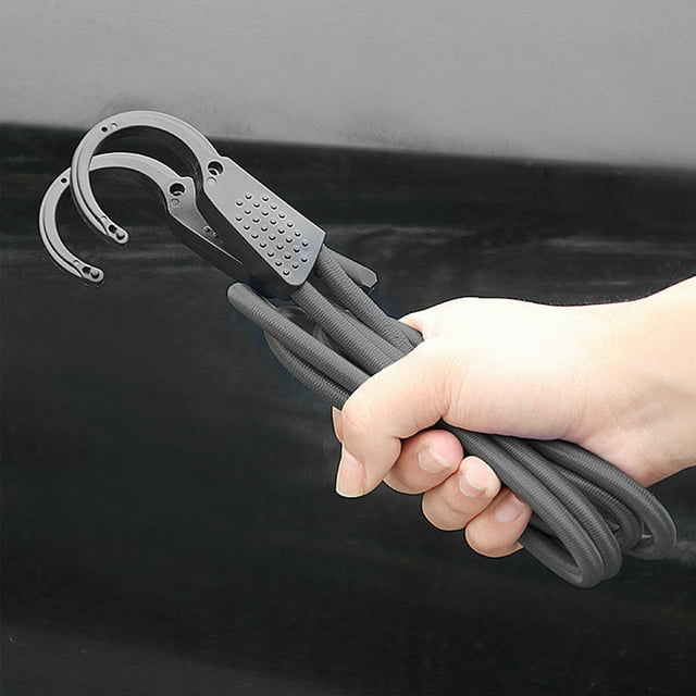 Meitianfacai Car Luggage Compartment Fixed Rope With Hook Retractable Clothes Hanging Fixed Rope Indoor Drying Elastic Rope Binding Strap