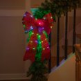 thumbnail image 4 of Northlight LED Lighted Color Changing Tinsel Bow Christmas Decoration - 24" - Red, 4 of 10