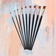 thumbnail image 2 of Juego de pinceles de pintura con punta plana oblicua de nailon, 9 Uds., cepillo de mango largo de madera plano inclinado, 2 of 5